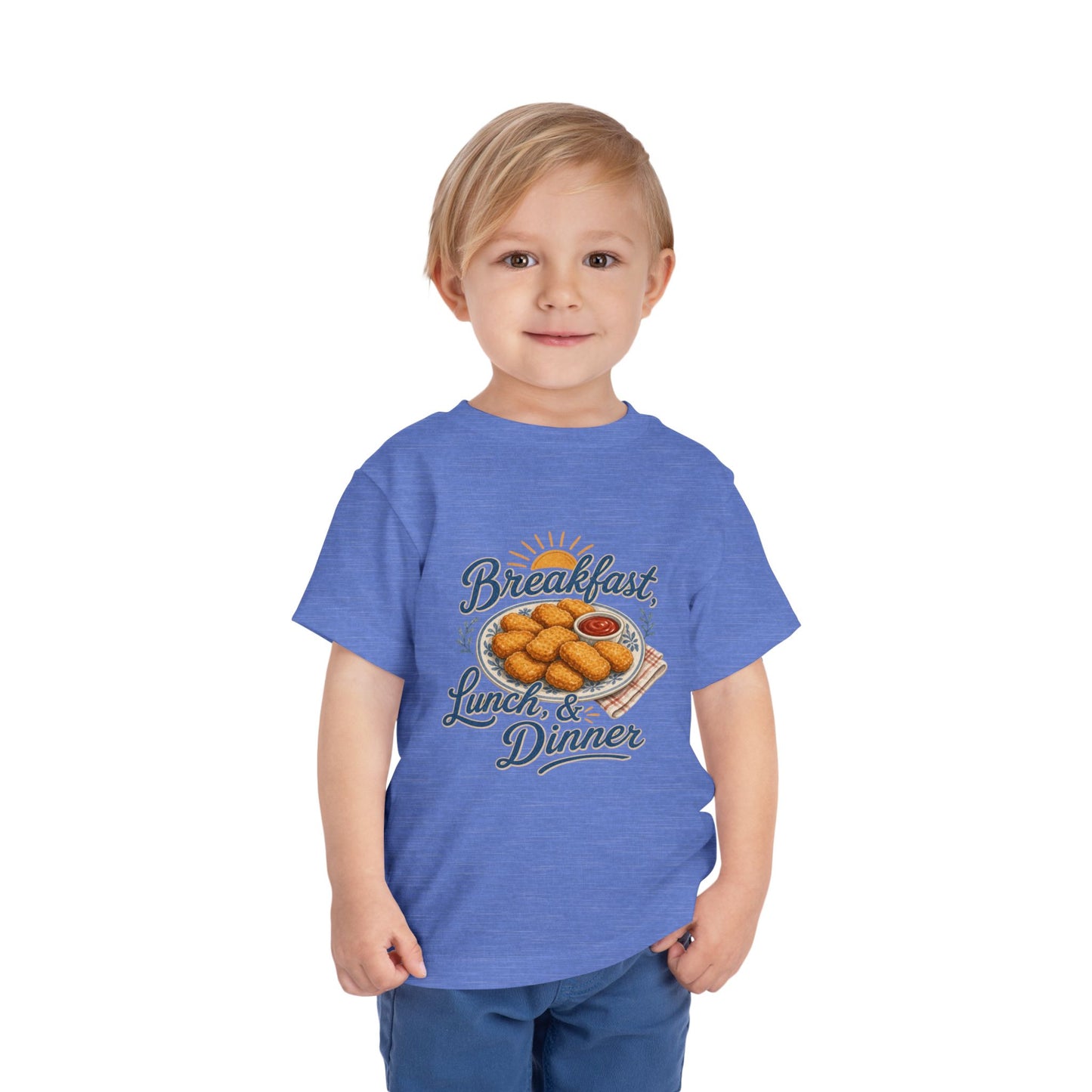 "Breakfast, Lunch & Dinner" Chicken Nugget Shirt Toddler Tee