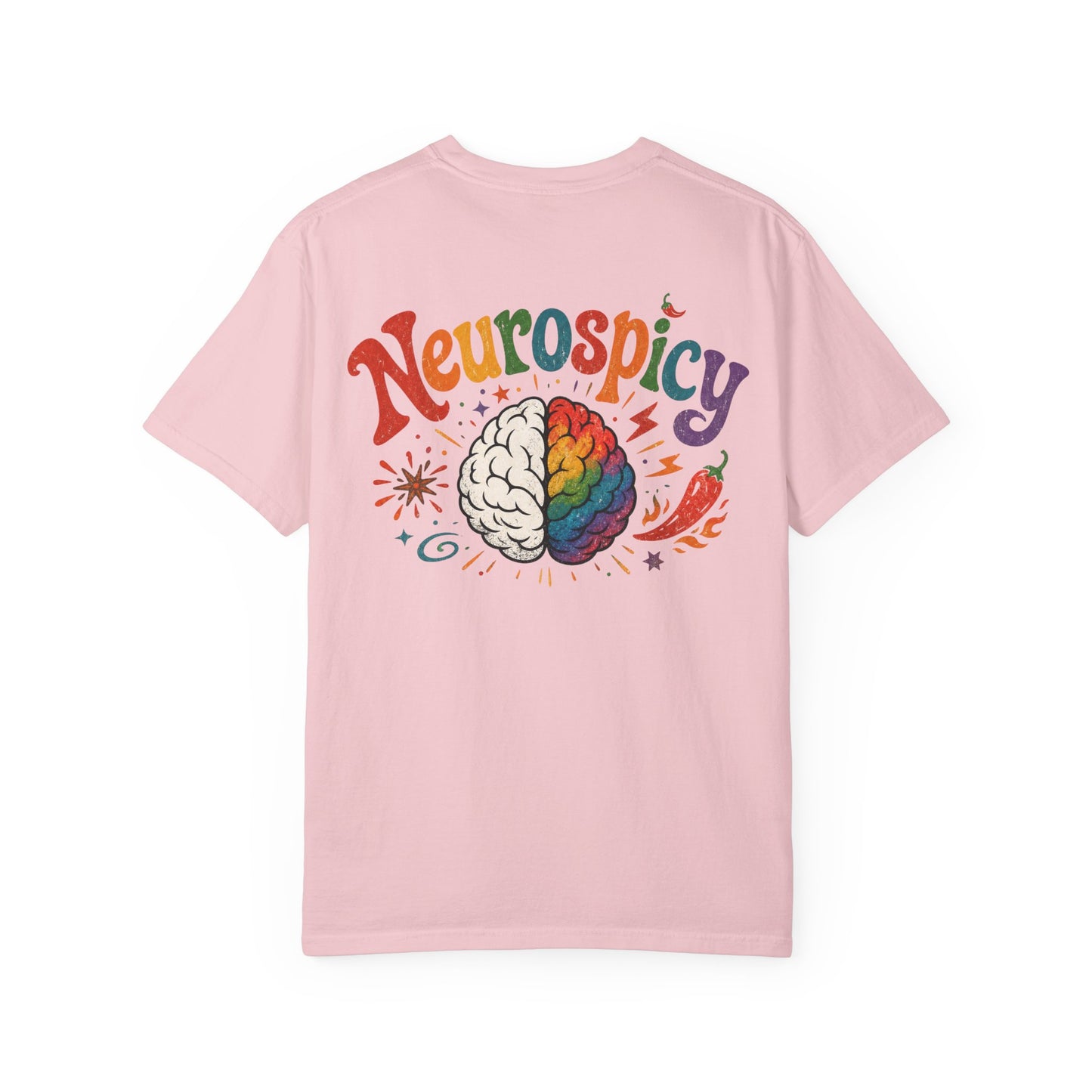 Neurospicy Rainbow Brain T-Shirt Neurodivergent Life