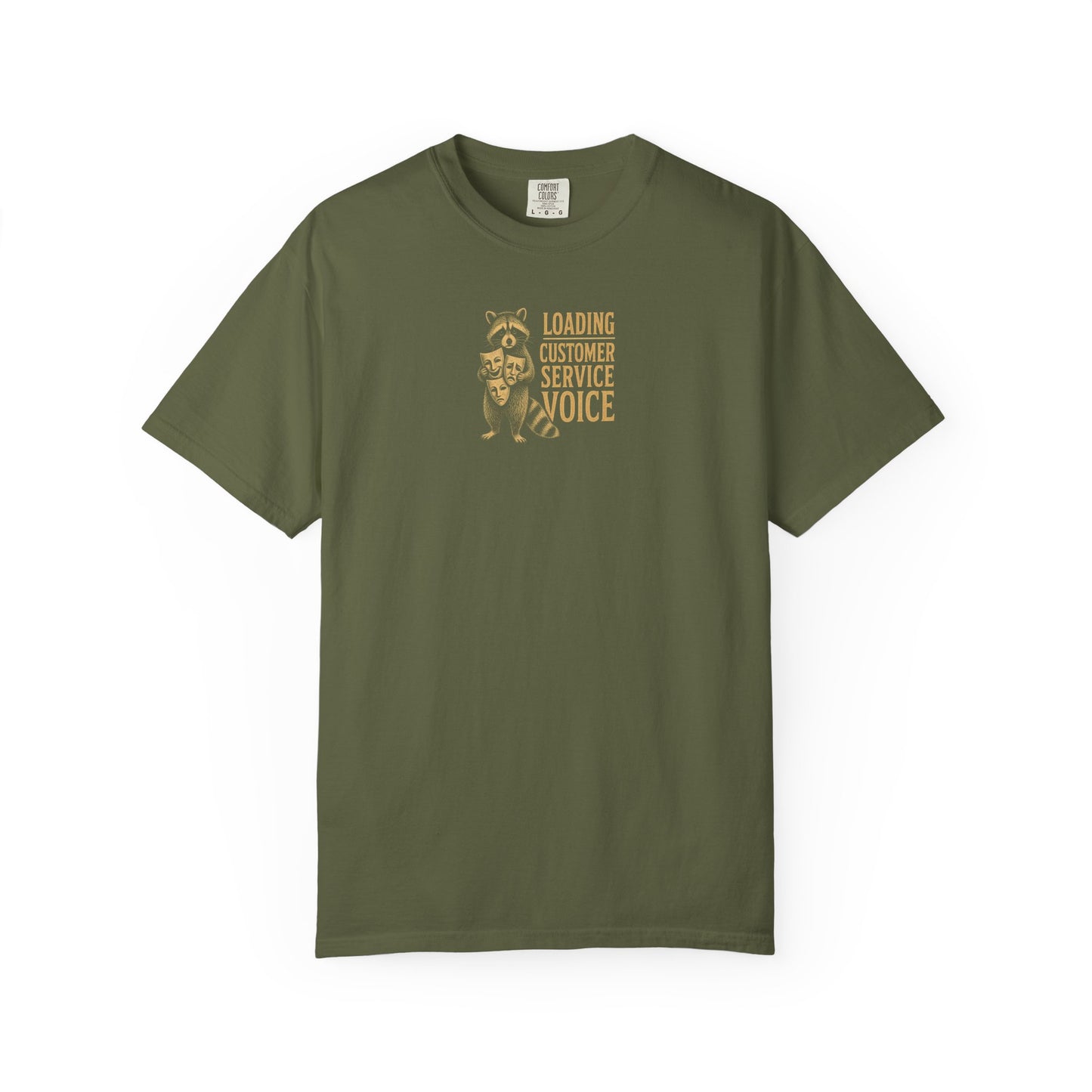 "Loading Customer Service Voice" Vintage Raccoon Support Rep Tee