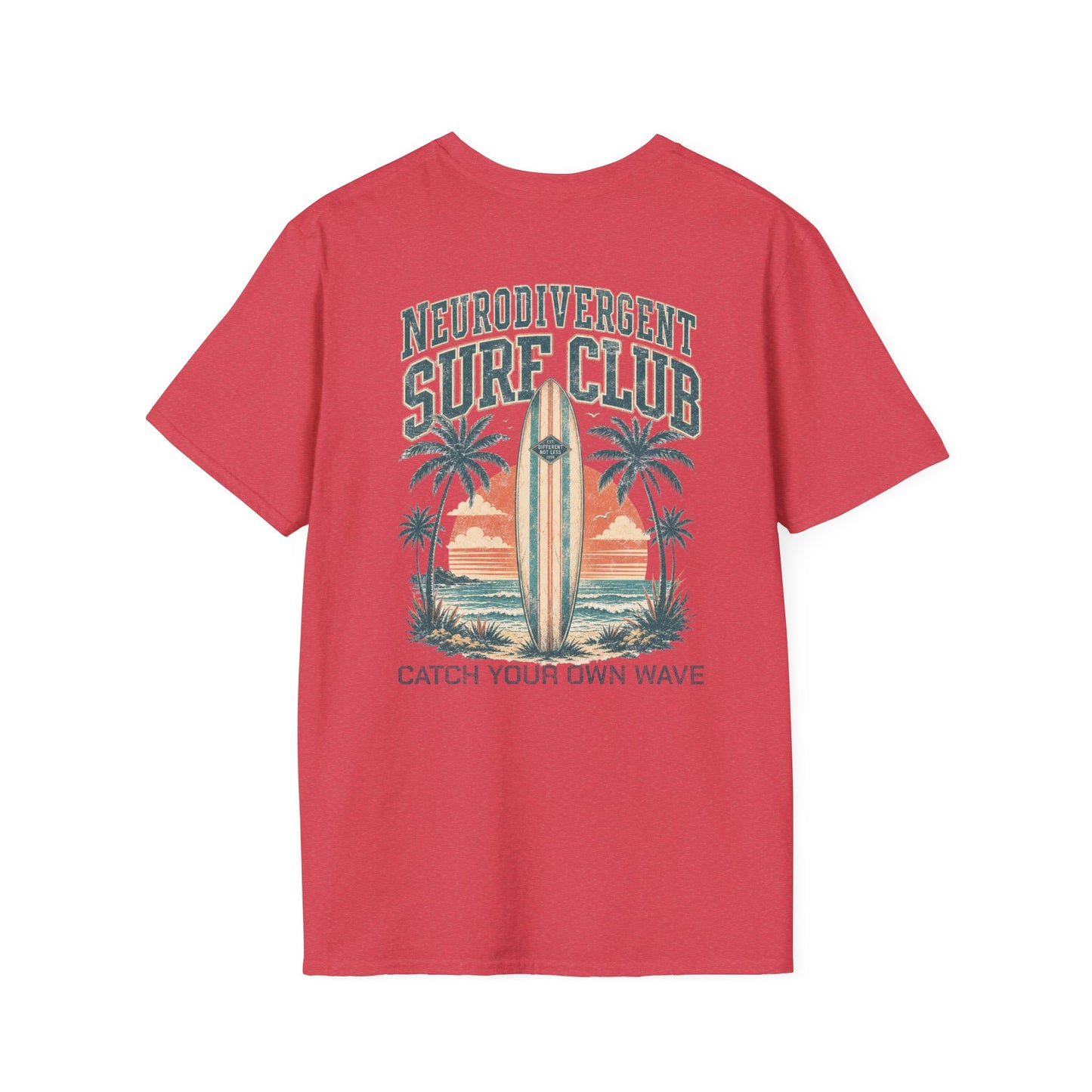 "Catch Your Own Wave" Neurodivergent Surf Club Graphic Tee Shirt