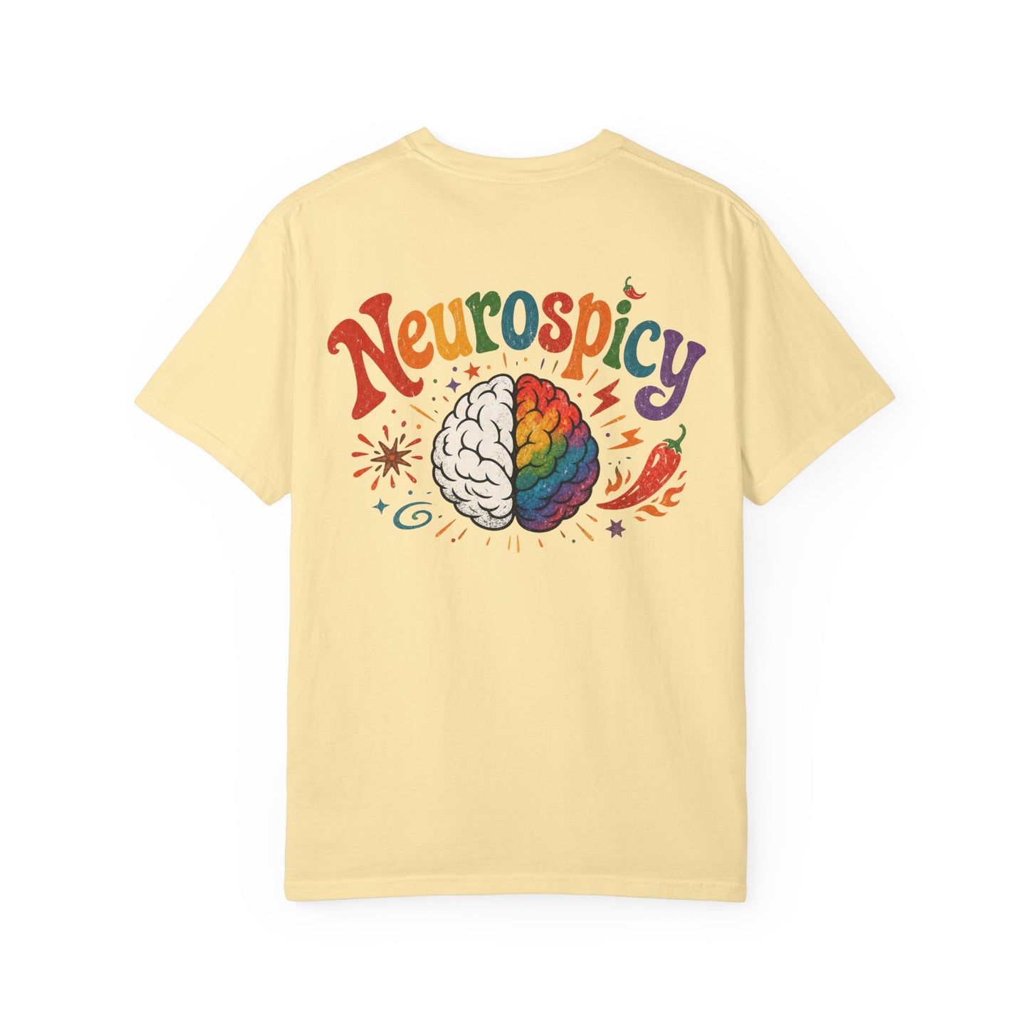 Neurospicy Rainbow Brain T-Shirt Neurodivergent Life