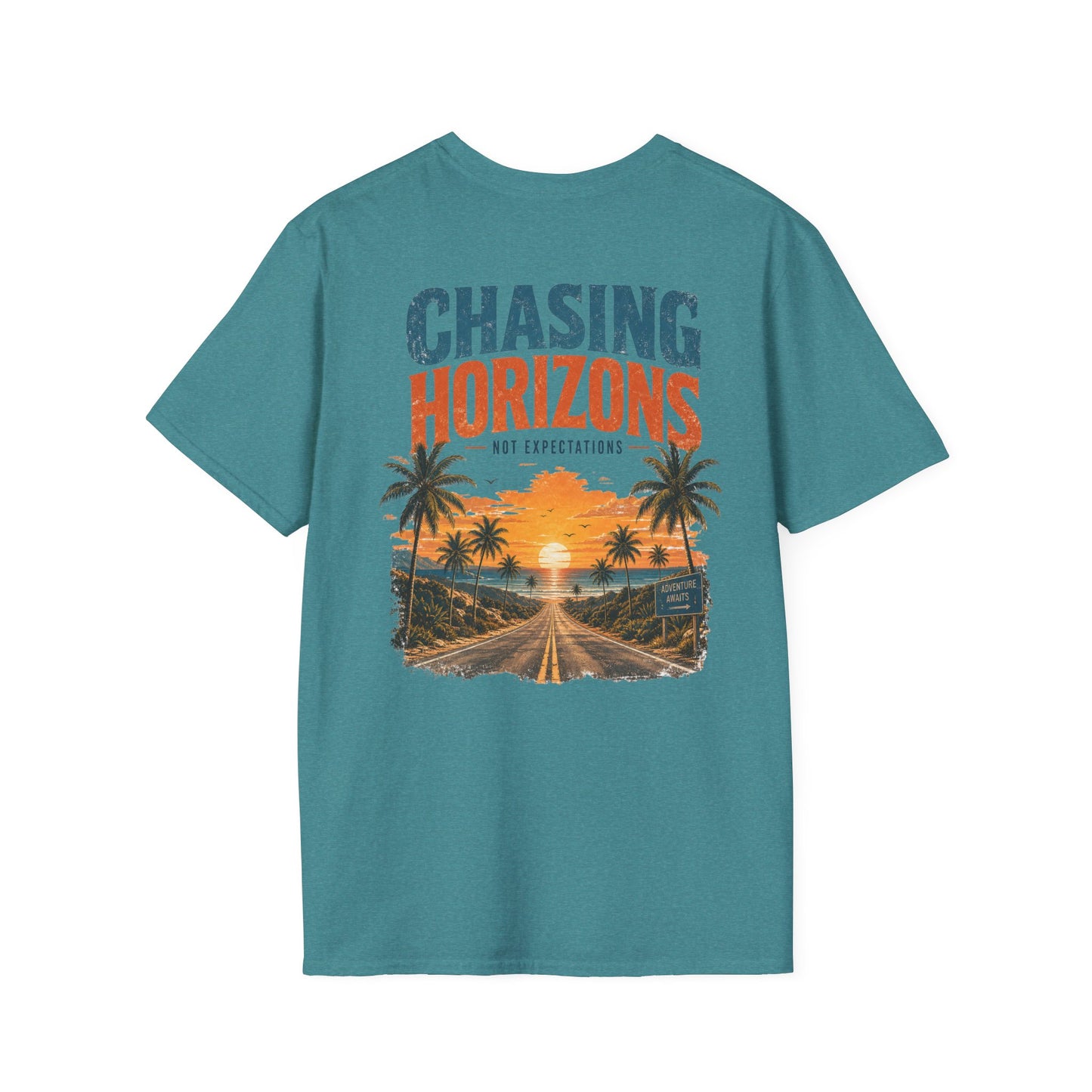 Chasing Horizons Graphic Tee – Retro Open Road T-Shirt