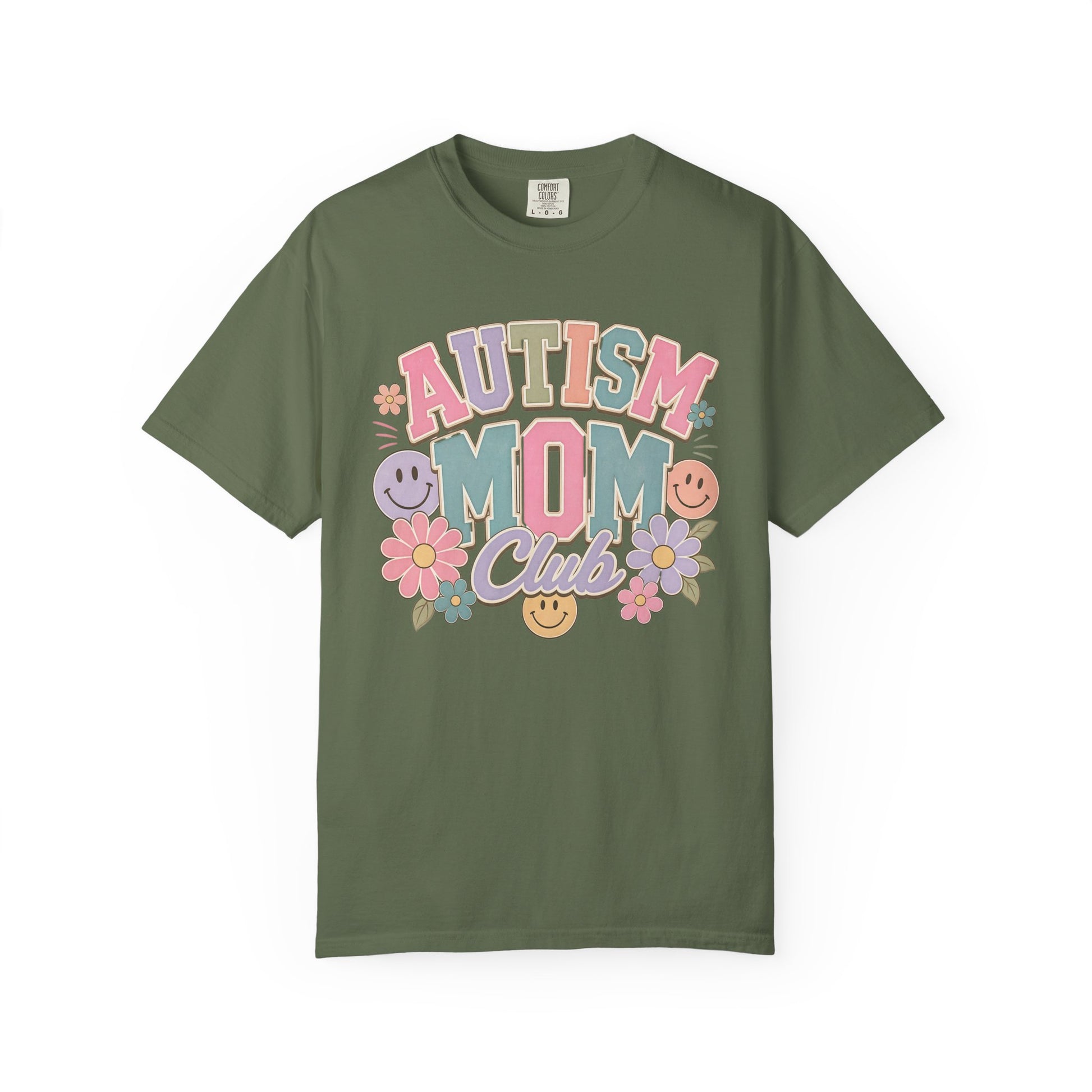 Autism Mom Club T-Shirt — Pastel Floral Support Tee image