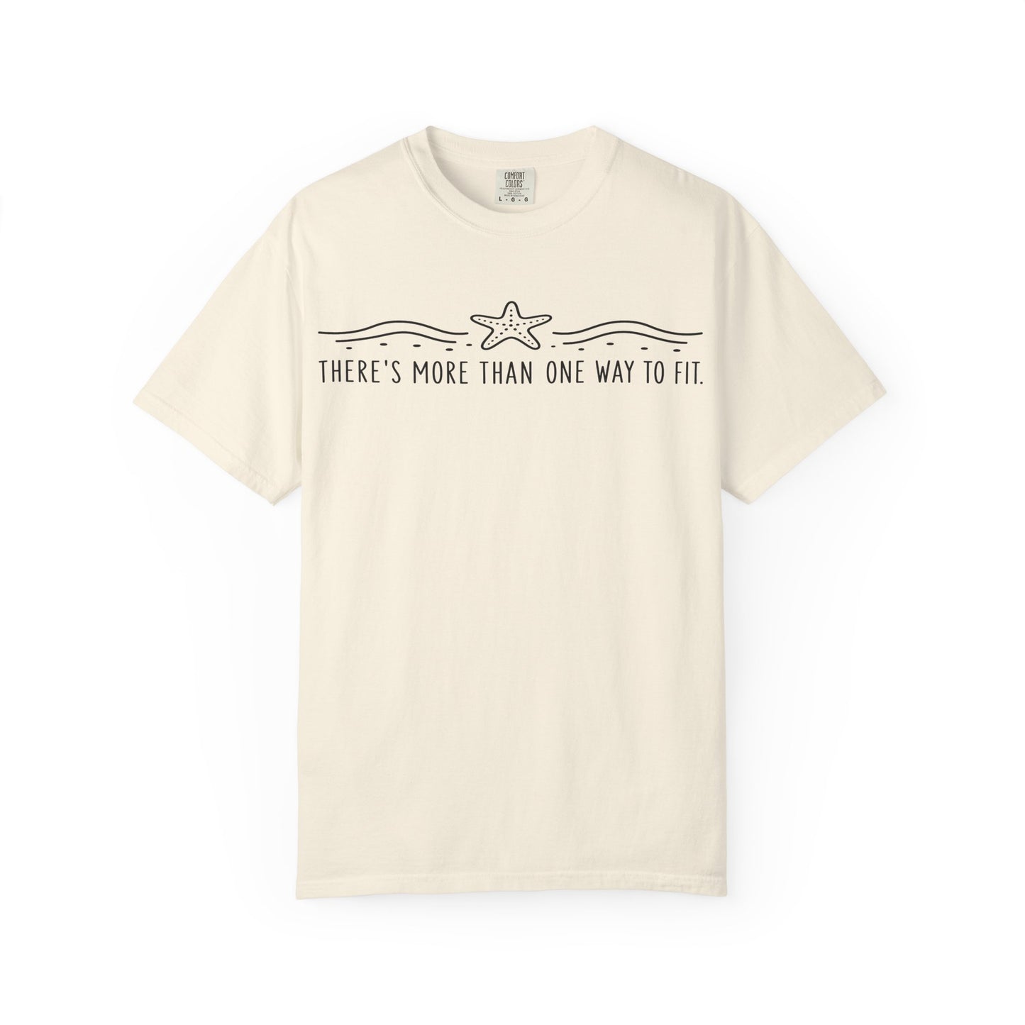 "There’s More Than One Way to Fit" Starfish Black Print Graphic Tee