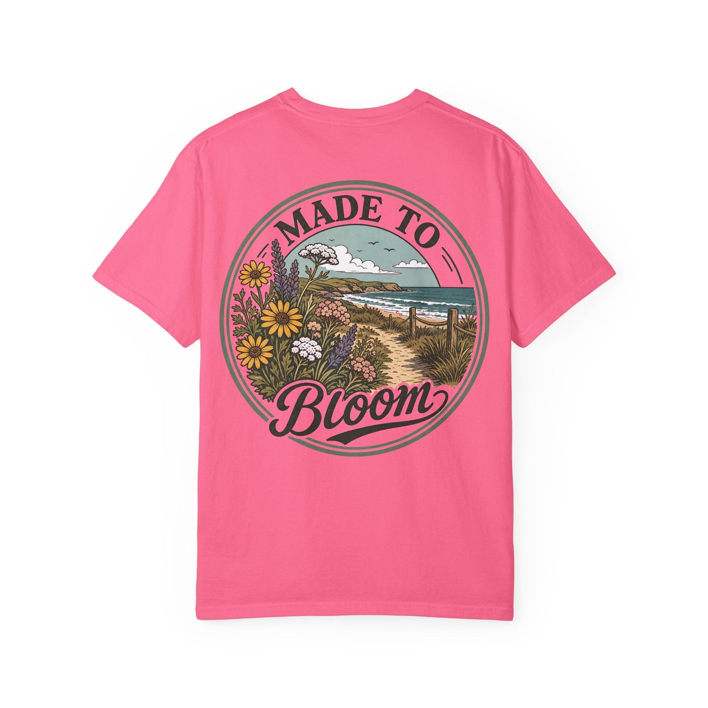 Made to Bloom T‑Shirt — Vintage Coastal Floral Graphic Tee