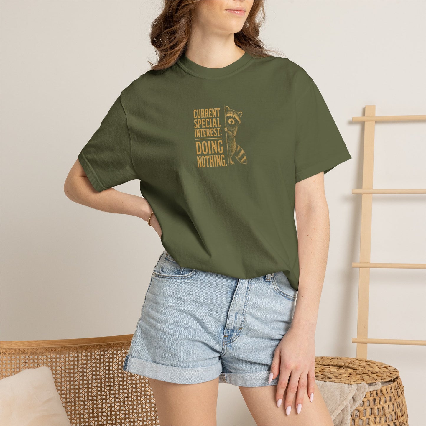 'Current Special Interest: Doing Nothing' Raccoon Graphic Tee