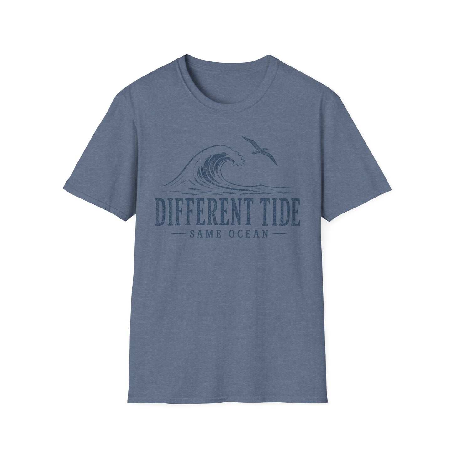 Different Tide Wave T-Shirt — 'Different Tide, Same Ocean' Coastal Graphic Tee