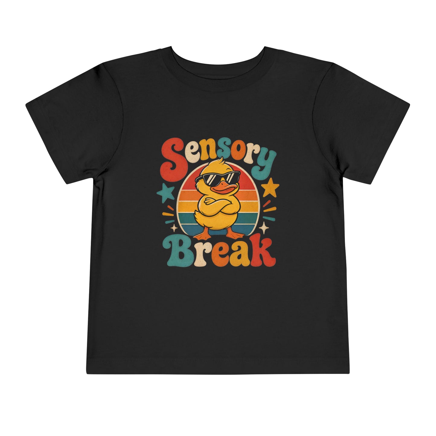 Sensory Break Toddler Tee — Cute Duck Graphic Kids Shirt