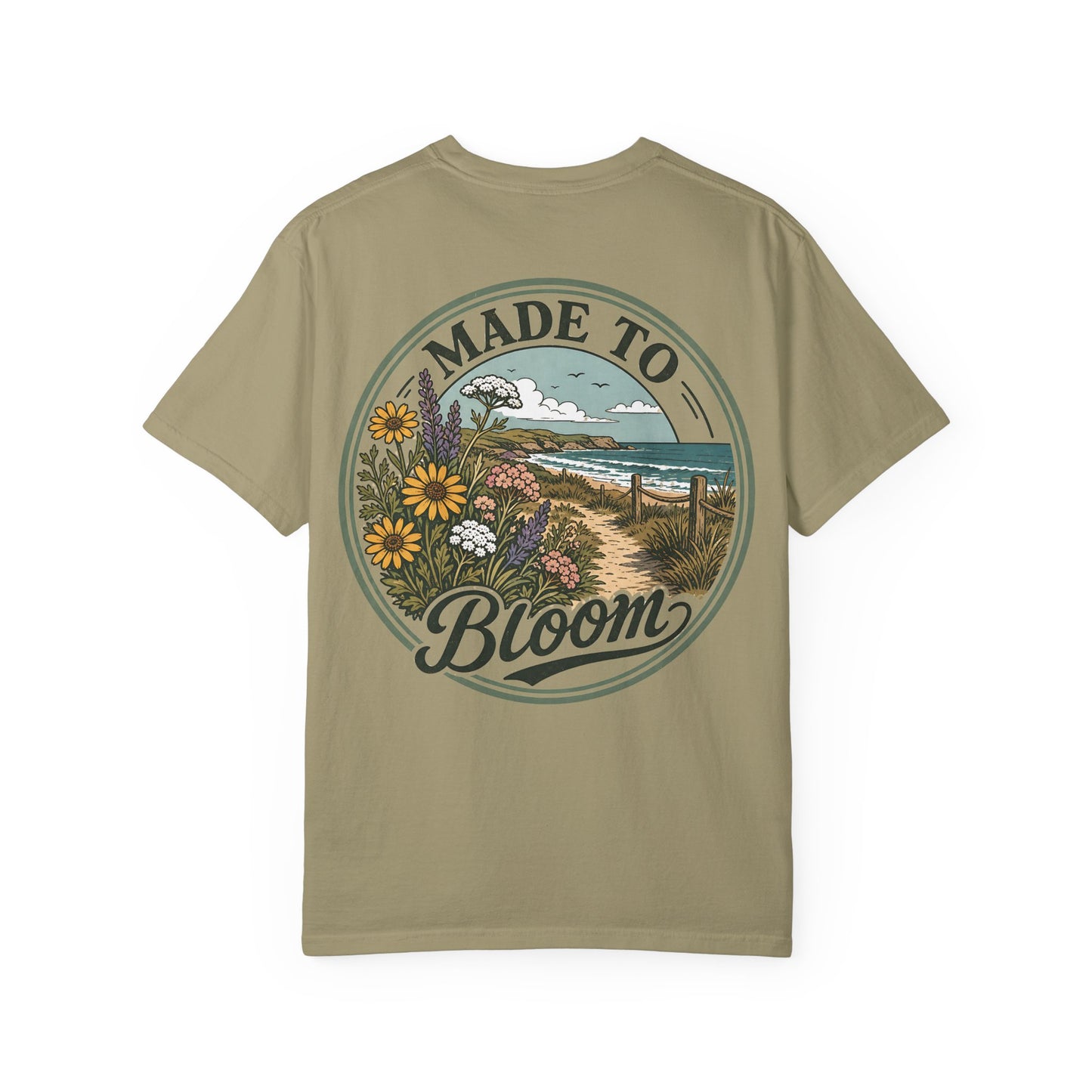Made to Bloom T‑Shirt — Vintage Coastal Floral Graphic Tee