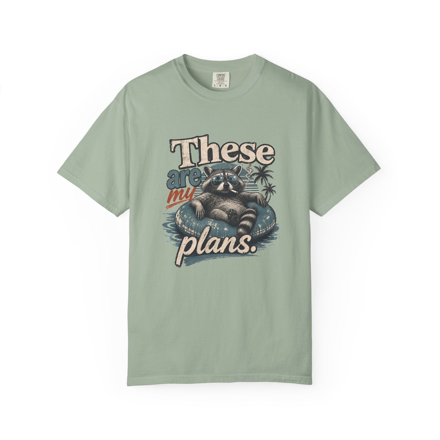 These Are My Plans T-Shirt — Neurodivergent Raccoon Beach Vibes Graphic Tee