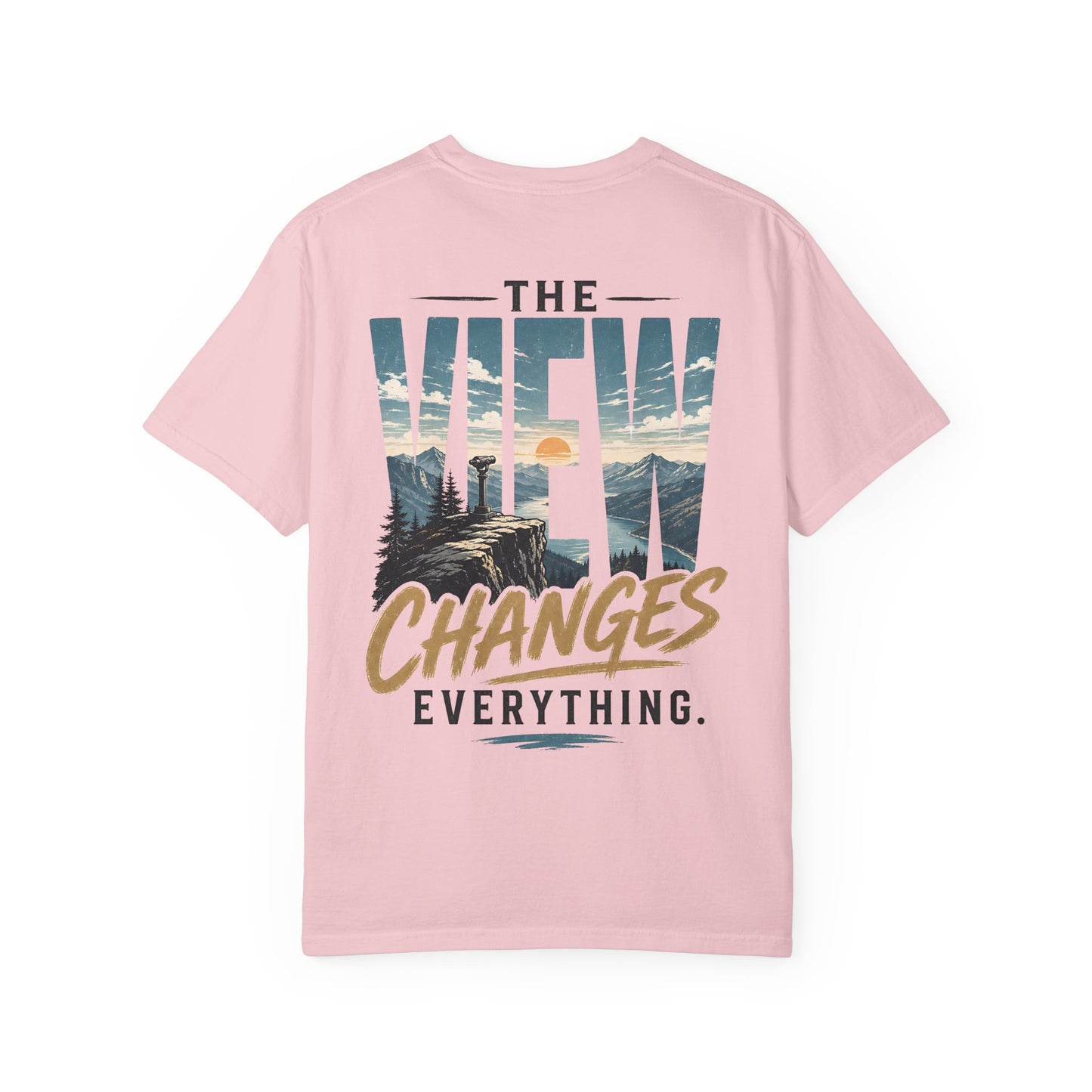 “The View Changes Everything” Scenic Graphic Tee Shirt