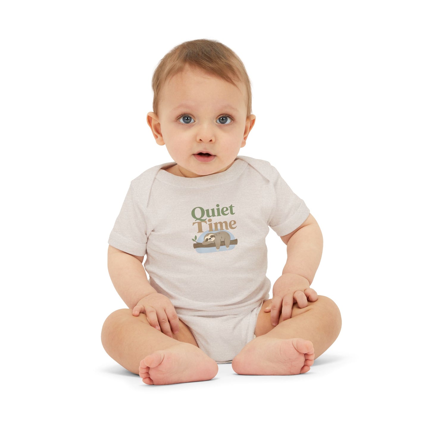 Quiet Time Infant Onesie – Cute Sleeping Sloth Baby Bodysuit image 10