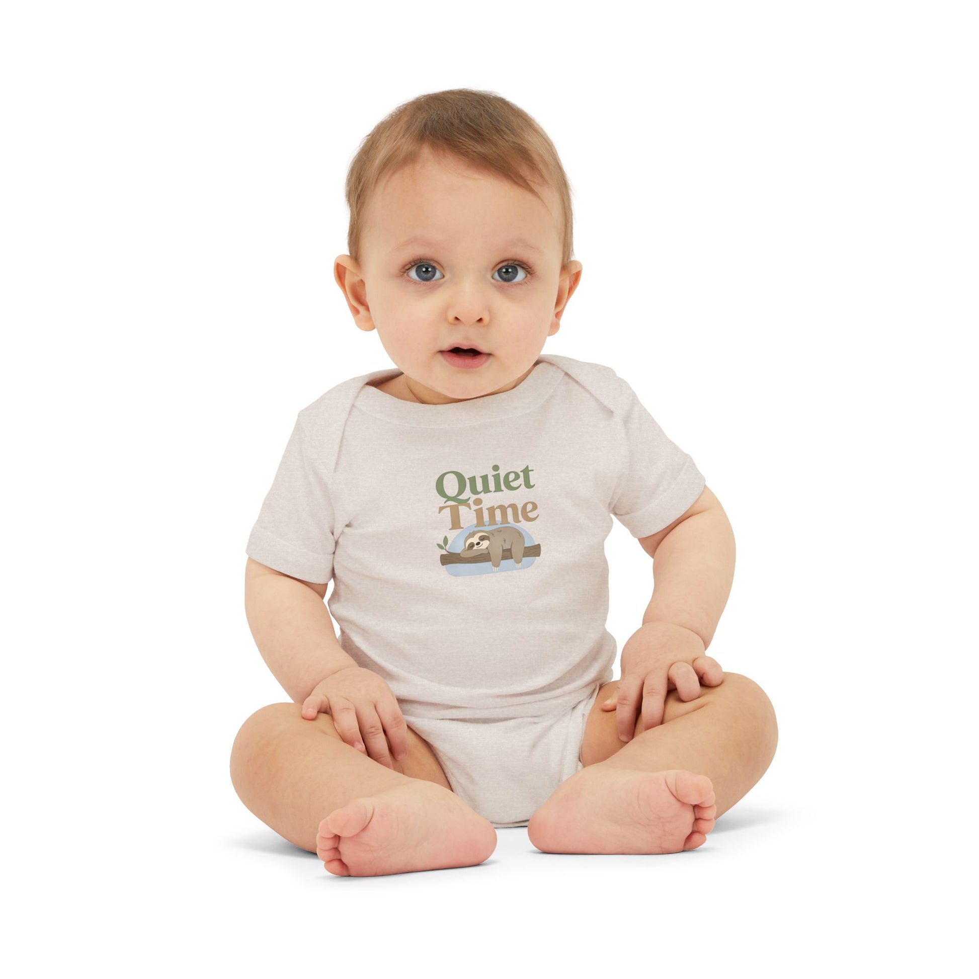 Quiet Time Infant Onesie – Cute Sleeping Sloth Baby Bodysuit image 10