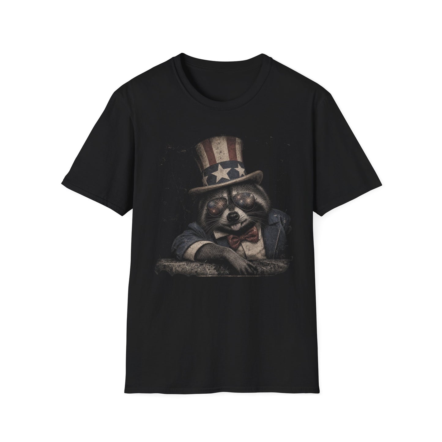 Patriotic Raccoon T-Shirt — Vintage Uncle Sam Raccoon Graphic Tee