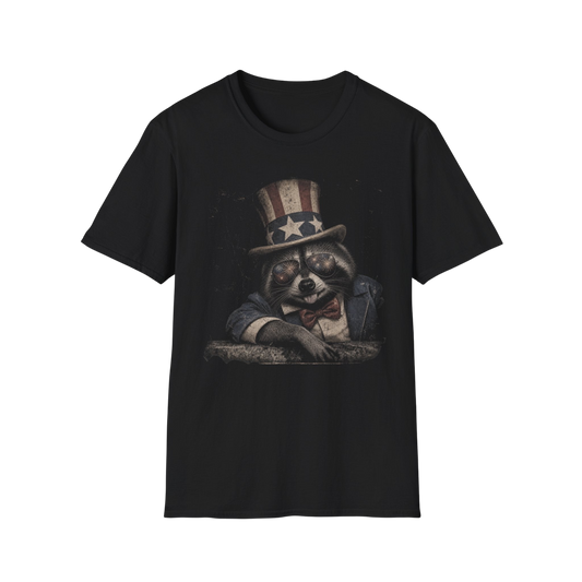 Patriotic Raccoon T-Shirt — Vintage Uncle Sam Raccoon Graphic Tee