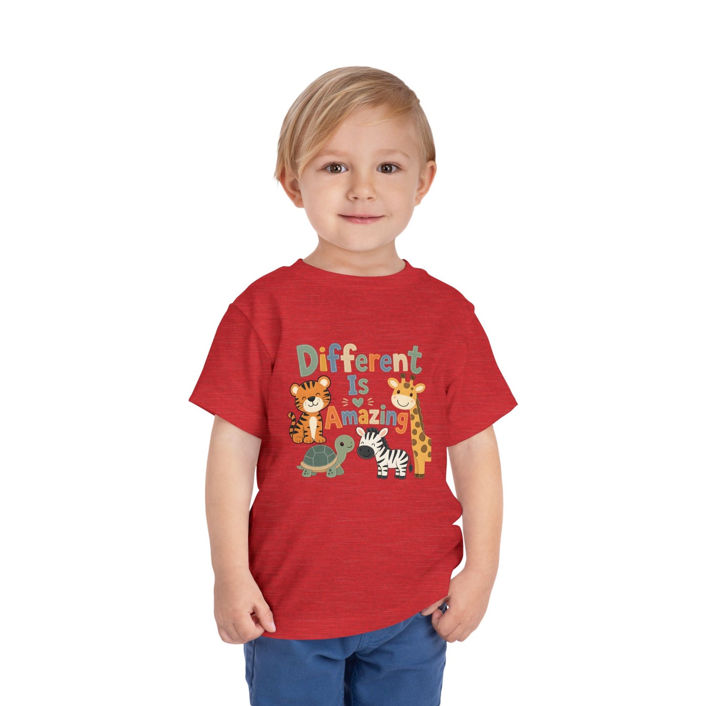 Toddler Tee — Repeating 'Inevitably Playful' Text Design