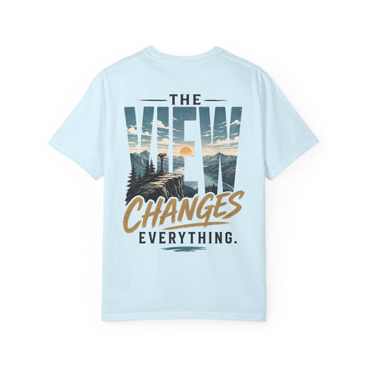 “The View Changes Everything” Scenic Graphic Tee Shirt