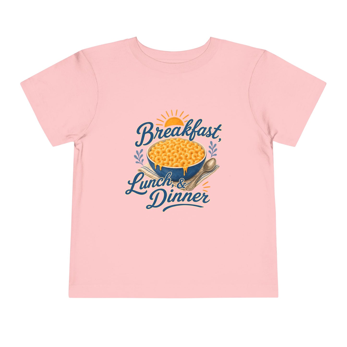"Breakfast, Lunch & Dinner" Mac and Cheese Kids Shirt Toddler Tee