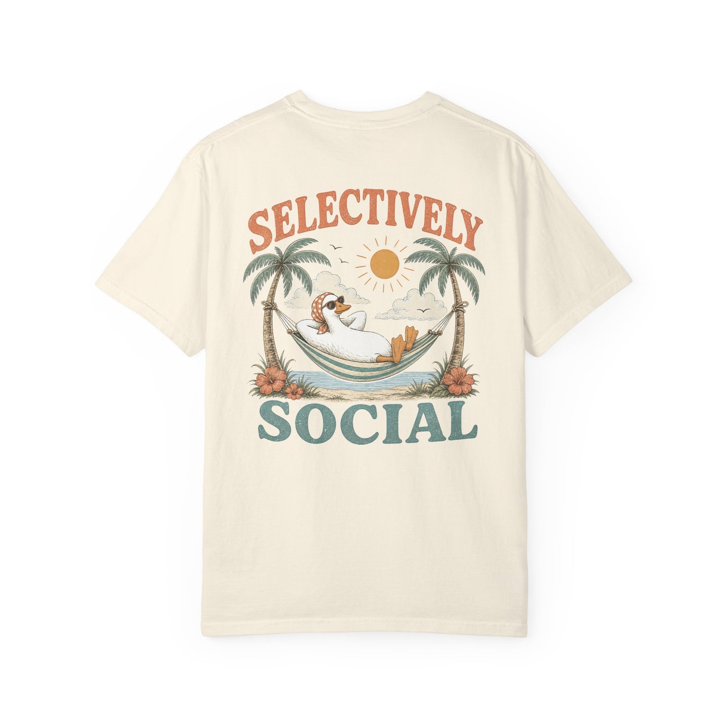 Selectively Social Silly Goose T-Shirt —BACK PRINT- Relaxed Hammock Graphic Tee