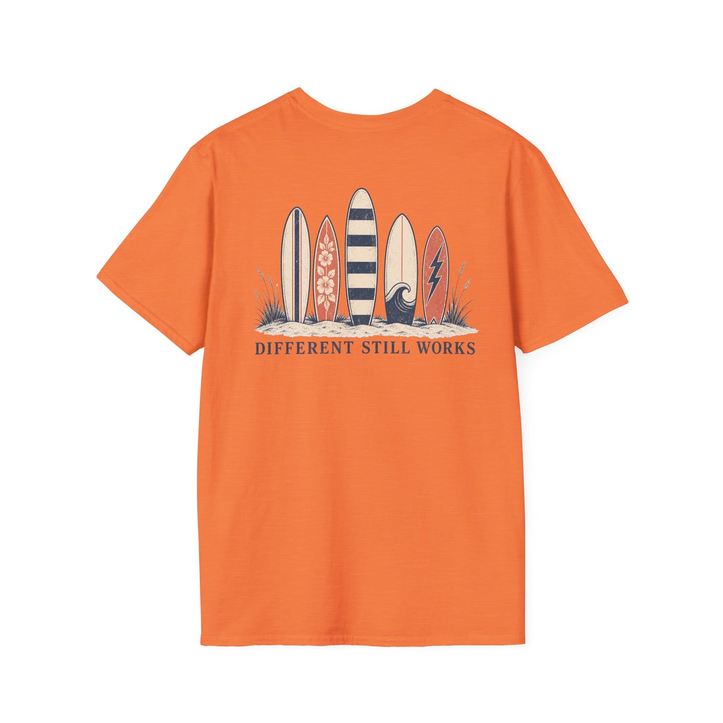"Different Still Works" Vintage Surfboard Graphic Tee
