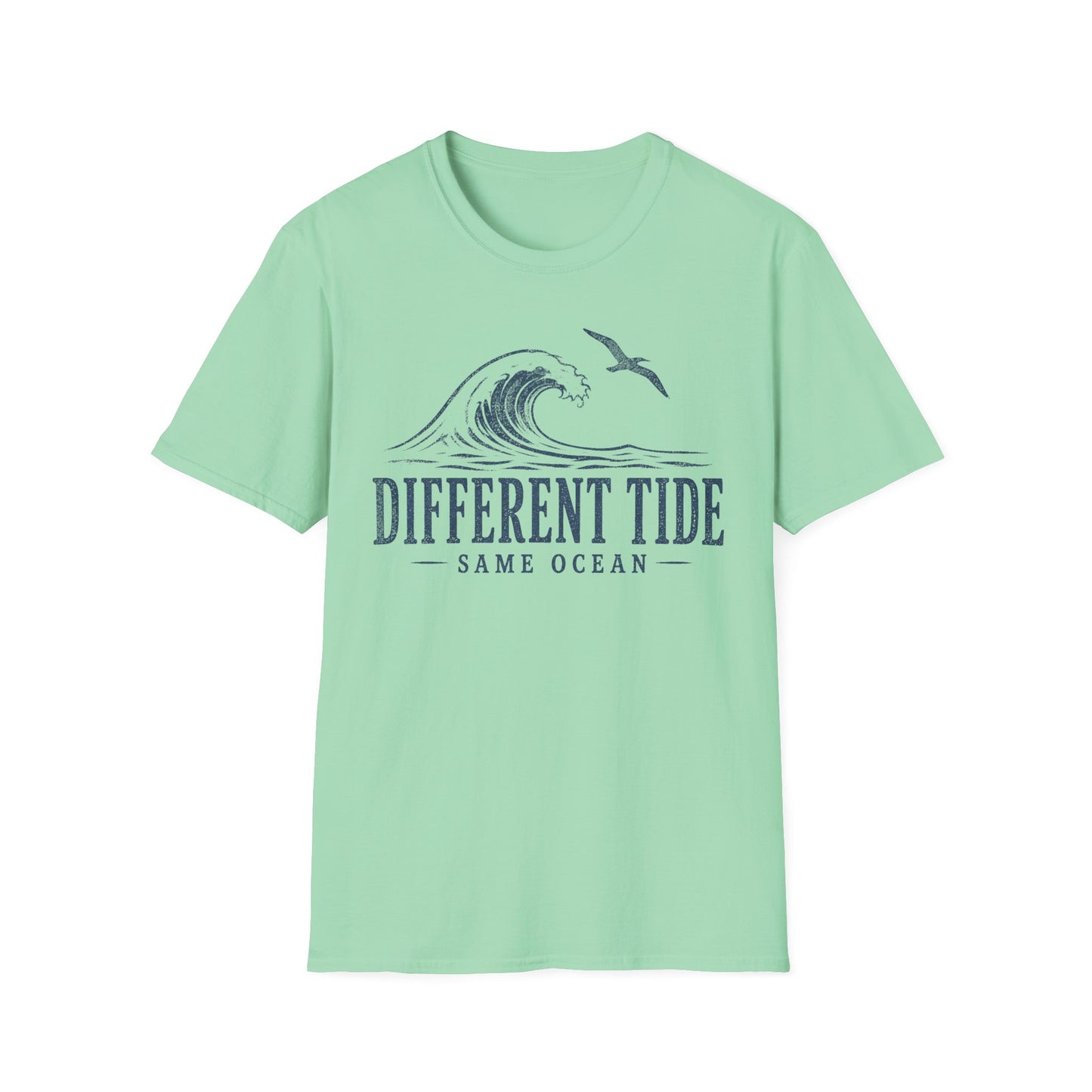 Different Tide Wave T-Shirt — 'Different Tide, Same Ocean' Coastal Graphic Tee