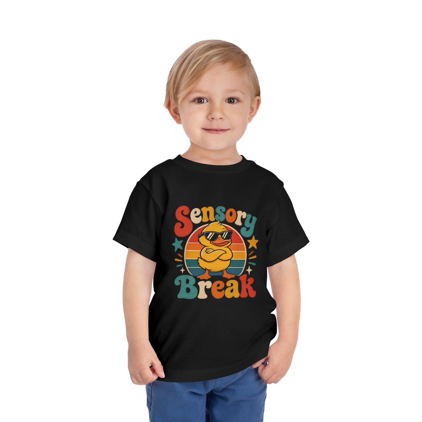 Sensory Break Toddler Tee — Cute Duck Graphic Kids Shirt