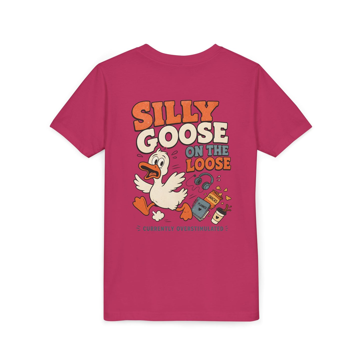 Silly Goose Youth Tee — "Silly Goose On The Loose" Cartoon Kids T‑Shirt BACK PRINT