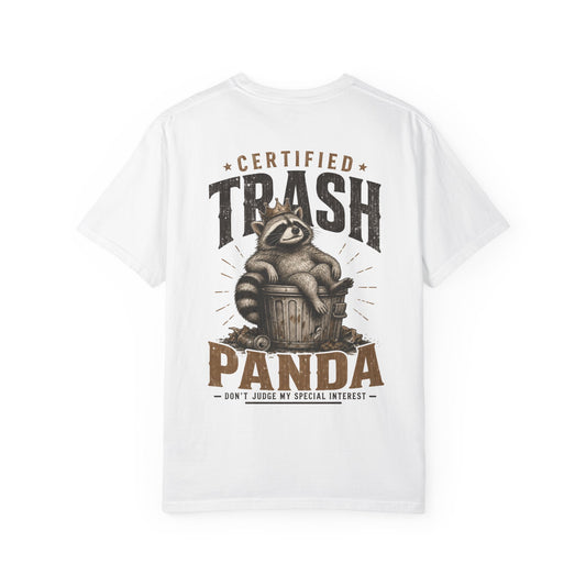 Certified Trash Panda T-Shirt — Funny Raccoon Graphic Tee BACK PRINT