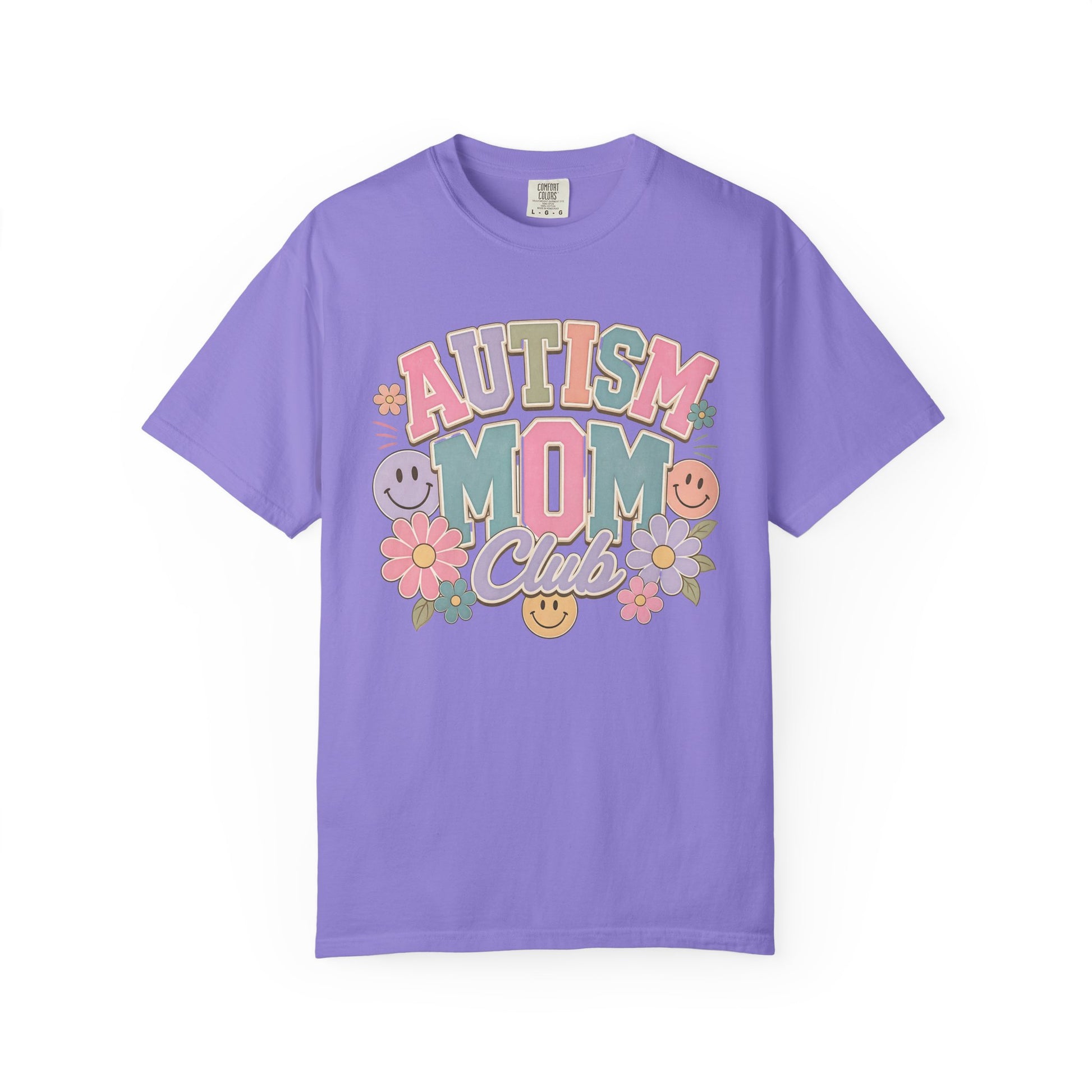 Autism Mom Club T-Shirt — Pastel Floral Support Tee image