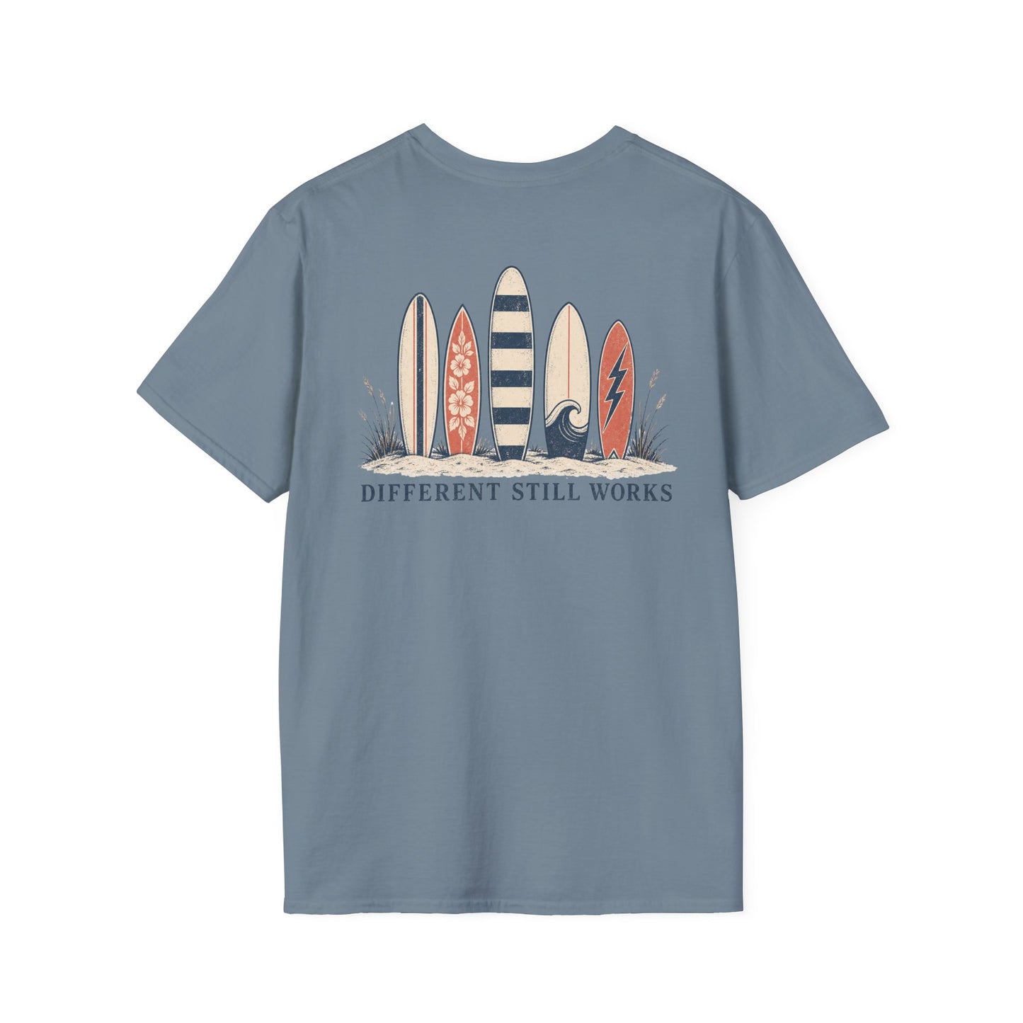 "Different Still Works" Vintage Surfboard Graphic Tee