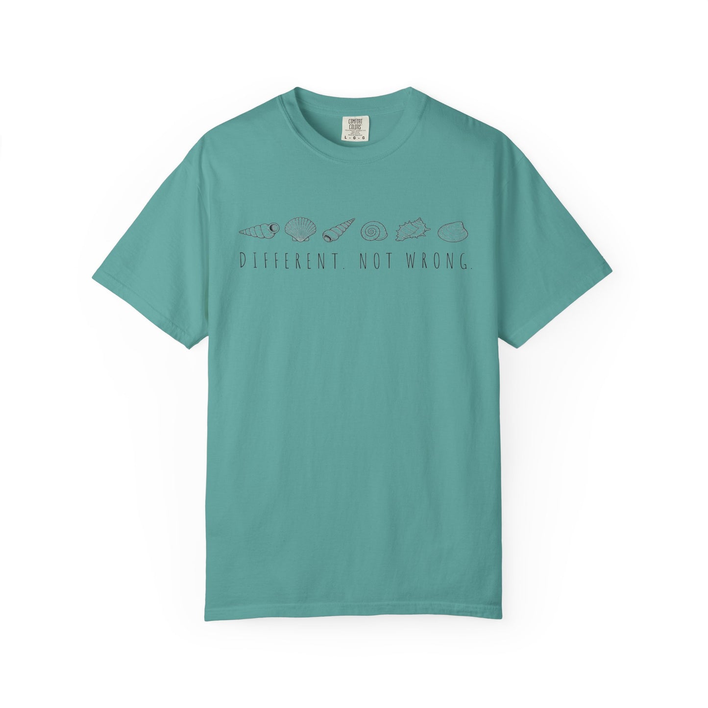 Different Not Wrong Seashell Graphic T-Shirt