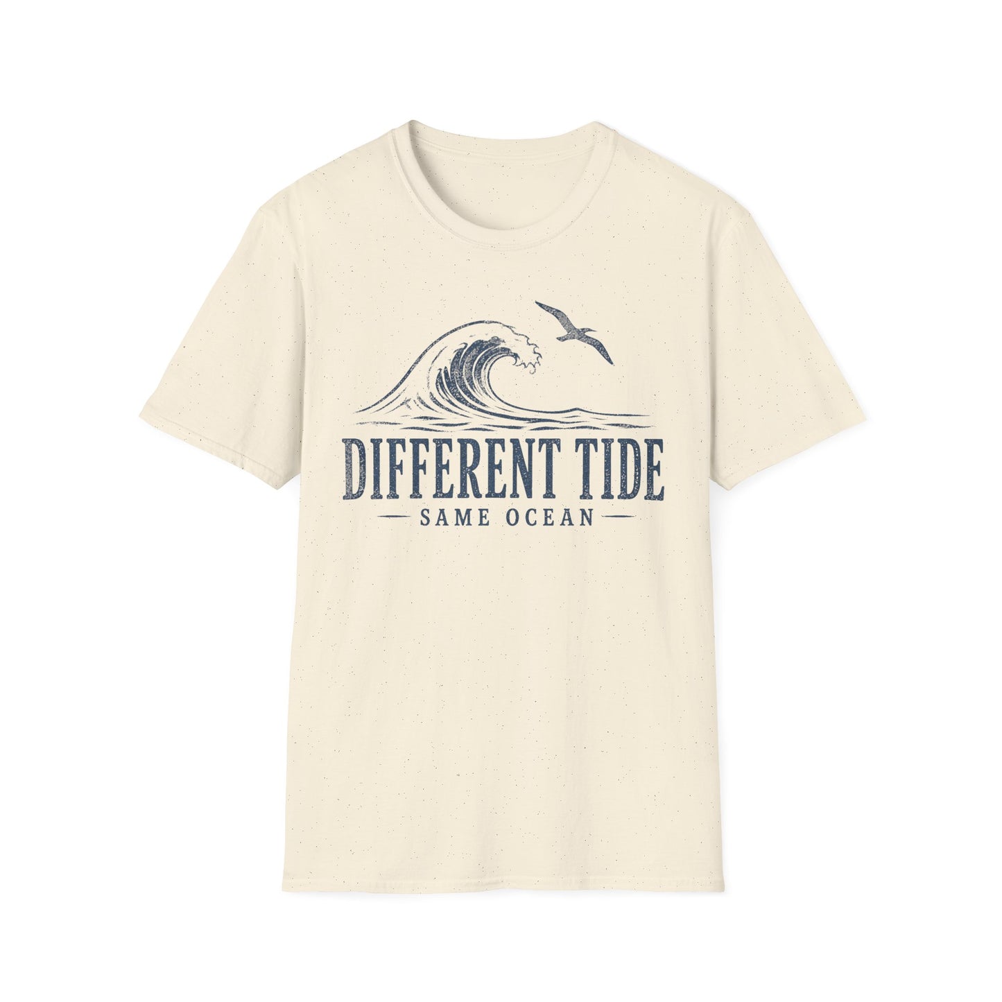 Different Tide Wave T-Shirt — 'Different Tide, Same Ocean' Coastal Graphic Tee