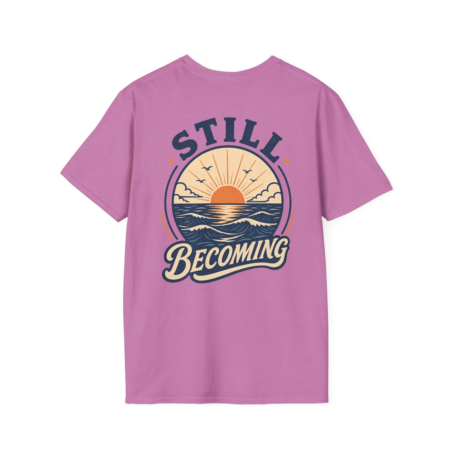 Still Becoming T-Shirt — Vintage Coastal Ocean Sunrise