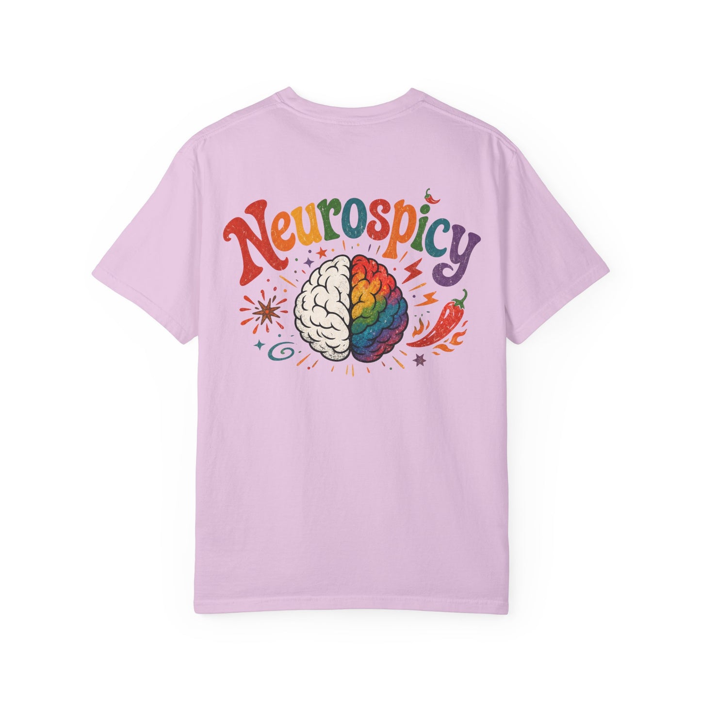 Neurospicy Rainbow Brain T-Shirt Neurodivergent Life