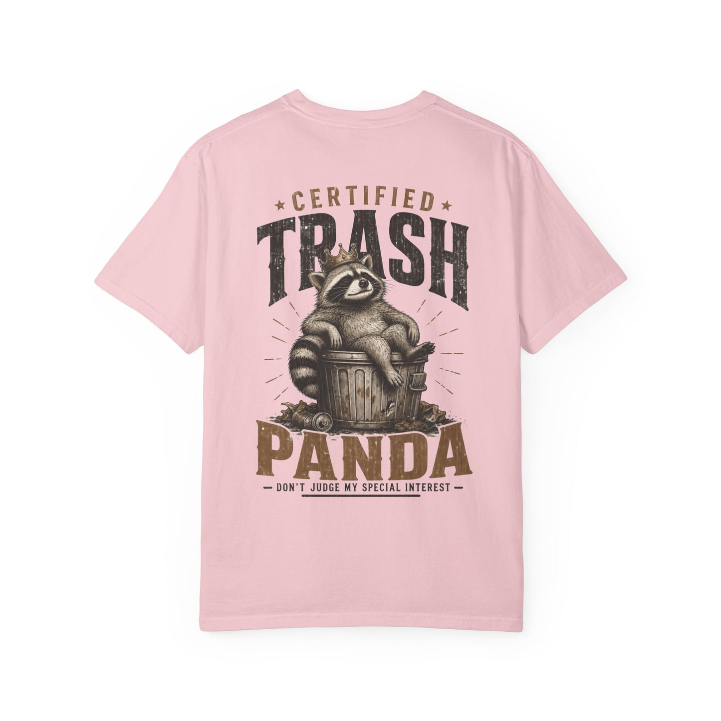 Certified Trash Panda T-Shirt — Funny Raccoon Graphic Tee BACK PRINT