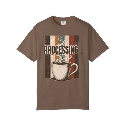 Processing... Coffee Cup Vintage Graphic T-Shirt