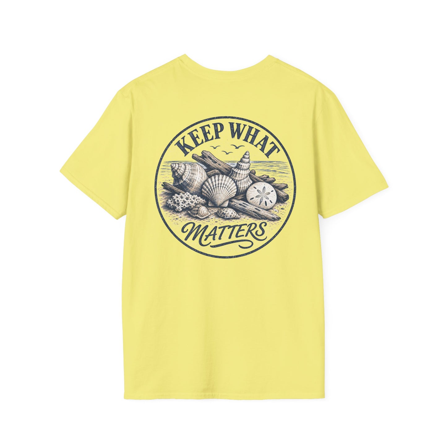 Keep What Matters Coastal Seashell T-Shirt