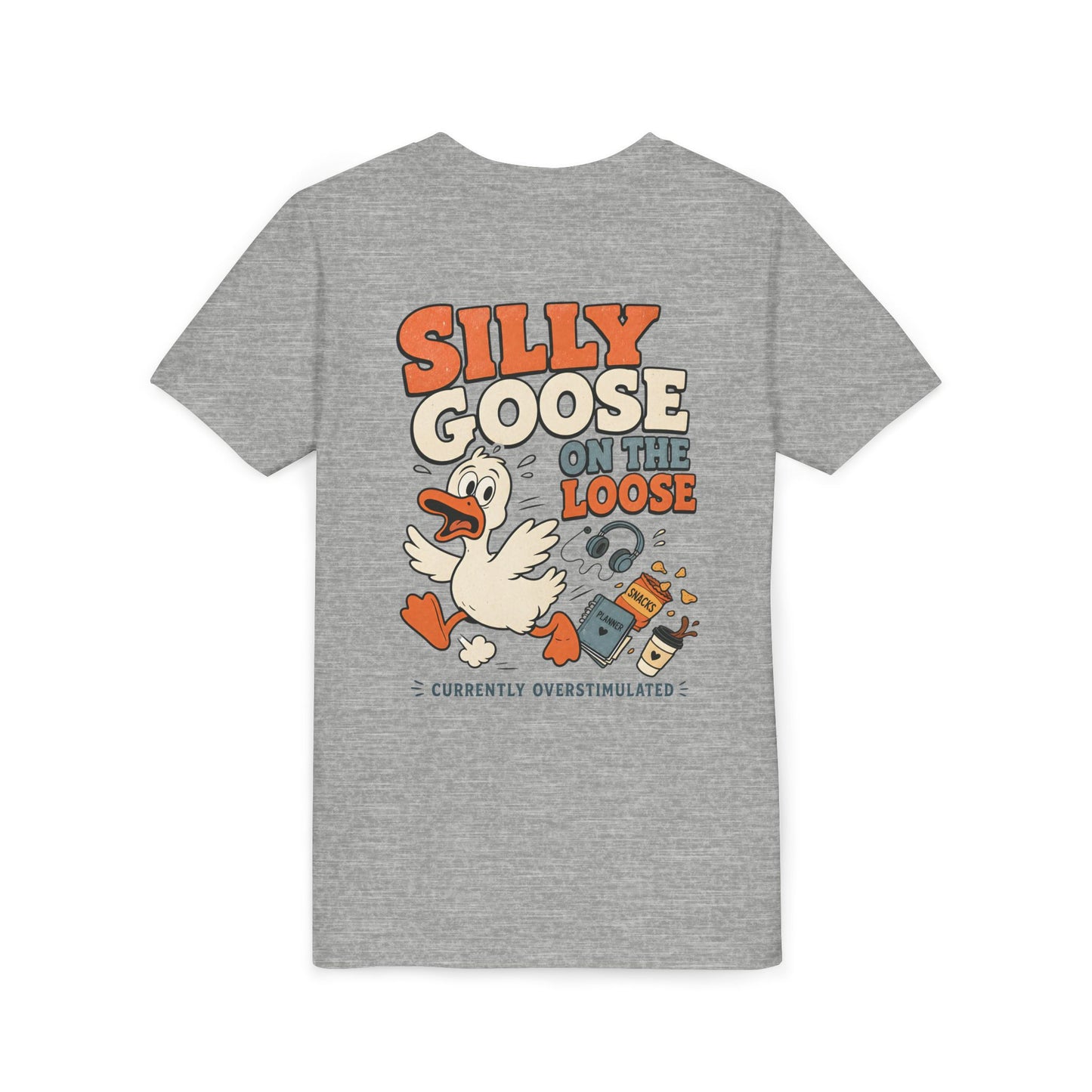 Silly Goose Youth Tee — "Silly Goose On The Loose" Cartoon Kids T‑Shirt BACK PRINT
