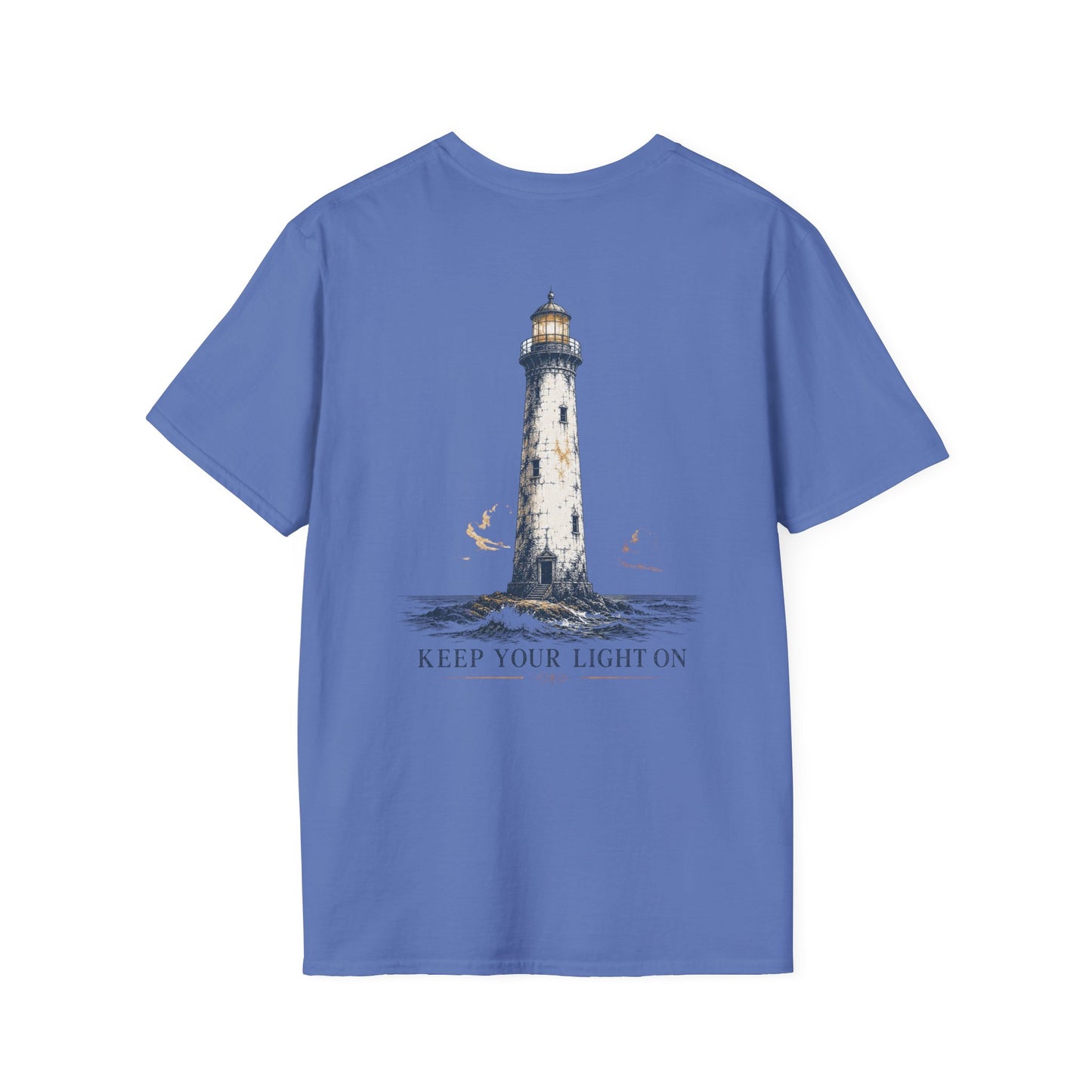"Keep Your Light On" Vintage Lighthouse Graphic Tee