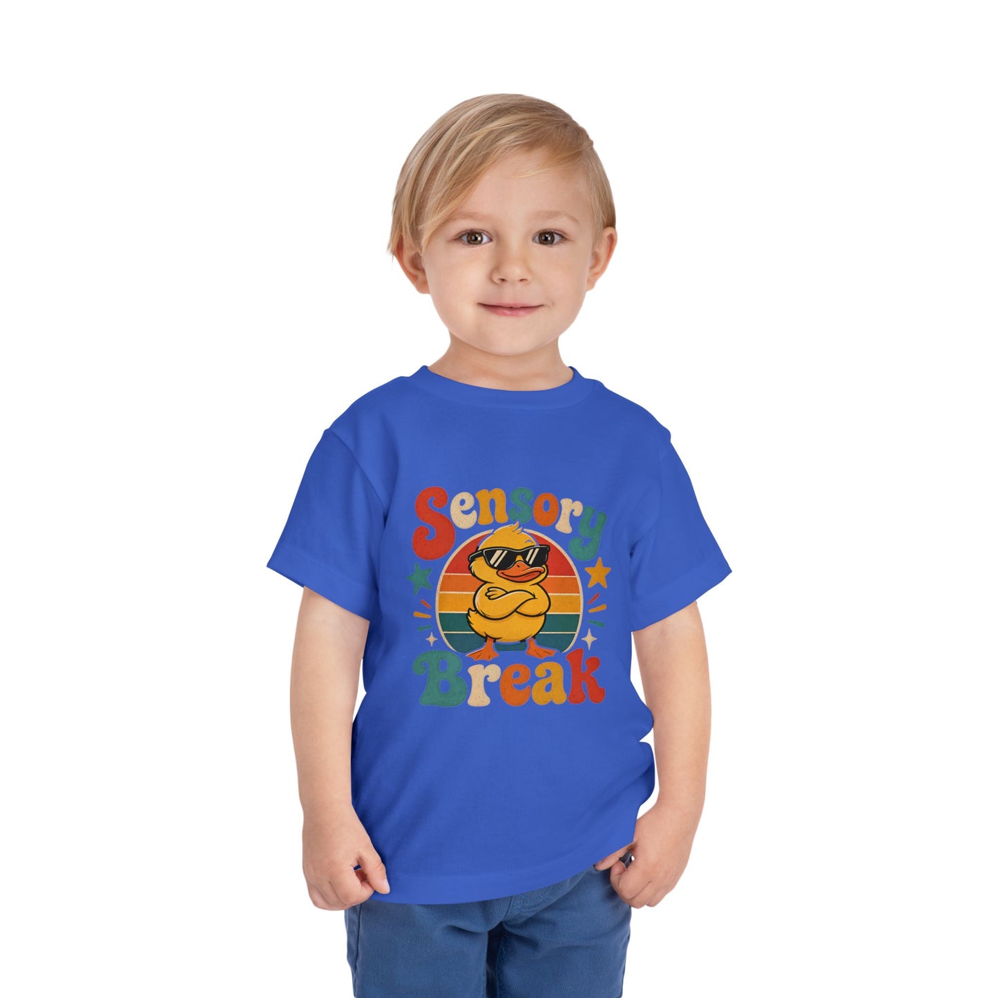 Sensory Break Toddler Tee — Cute Duck Graphic Kids Shirt