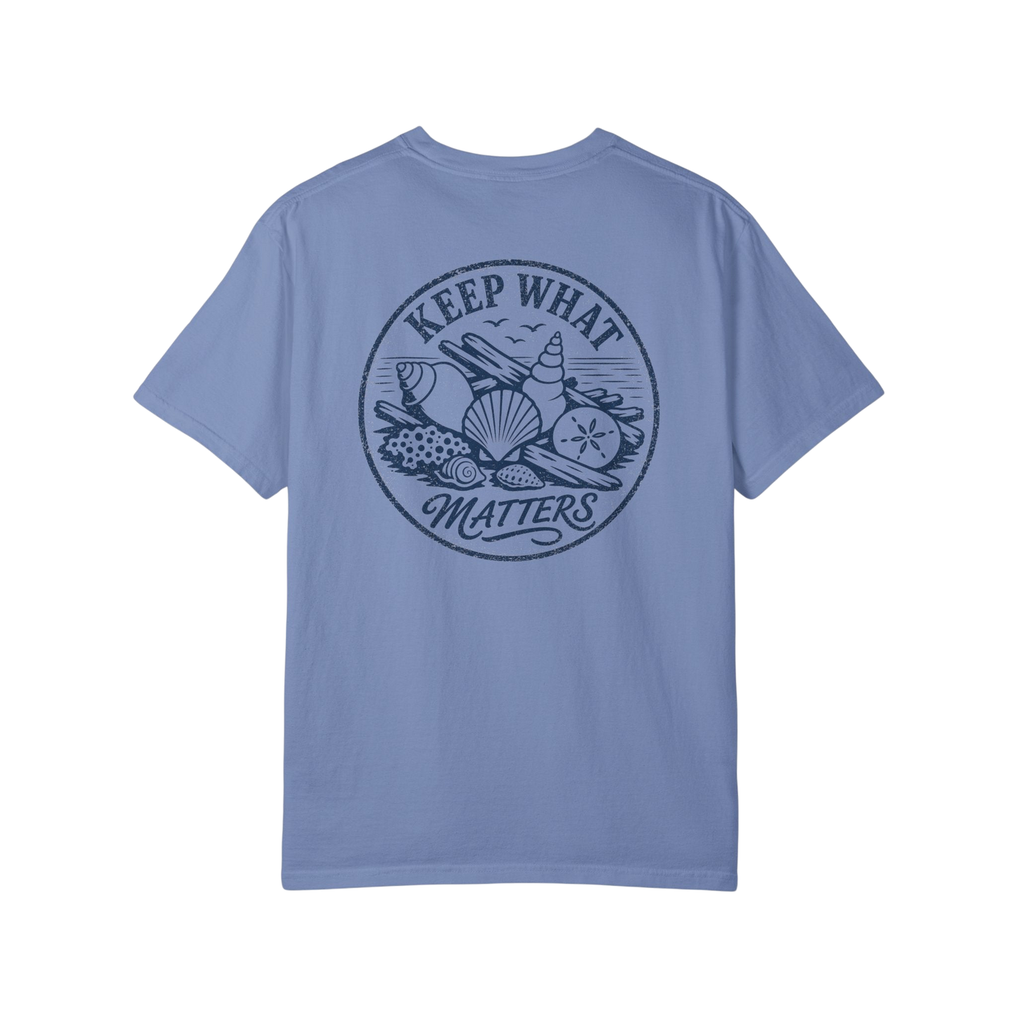 Keep What Matters T-Shirt — Beach Shells Graphic Tee
