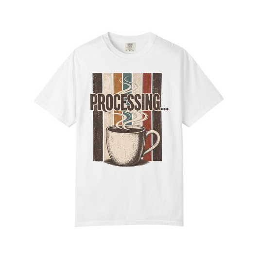 Processing... Coffee Cup Vintage Graphic T-Shirt