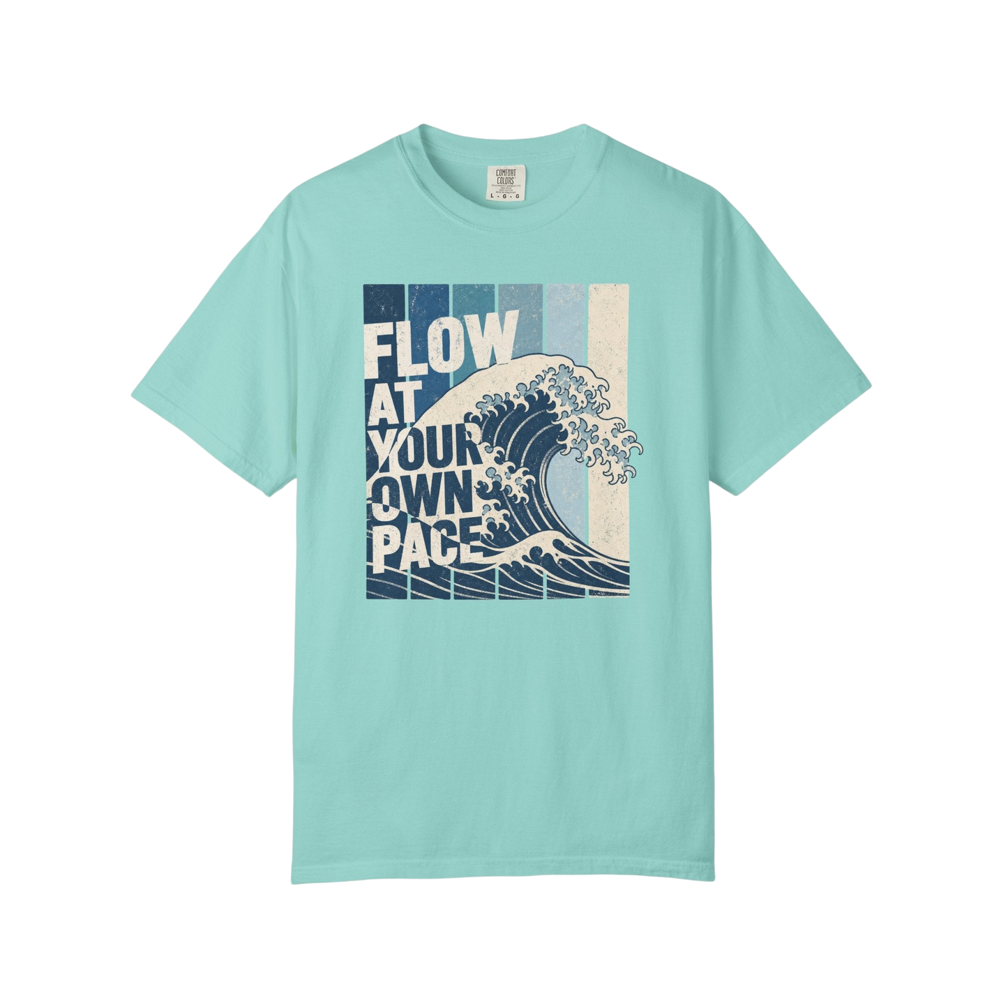 Flow at Your Own Pace T-Shirt — Vintage Surf Wave Graphic Tee