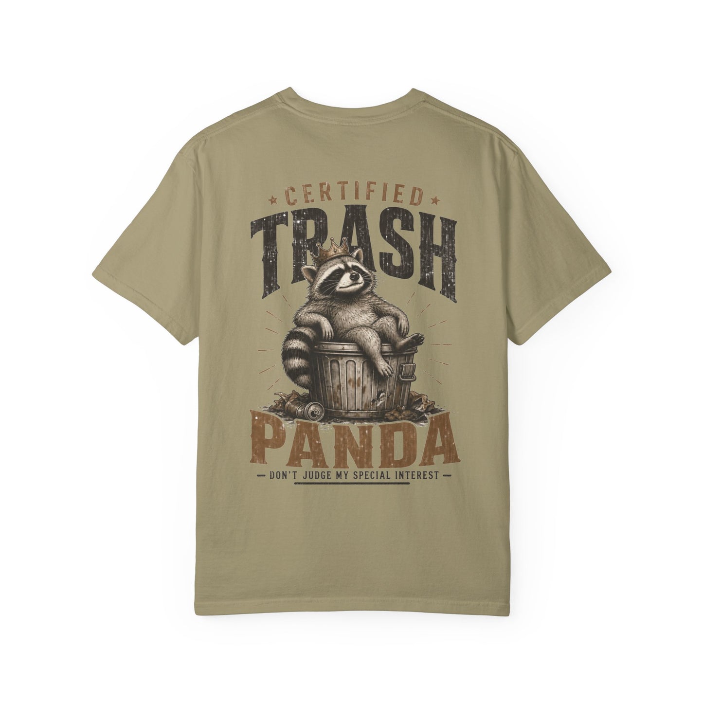 Certified Trash Panda T-Shirt — Funny Raccoon Graphic Tee BACK PRINT