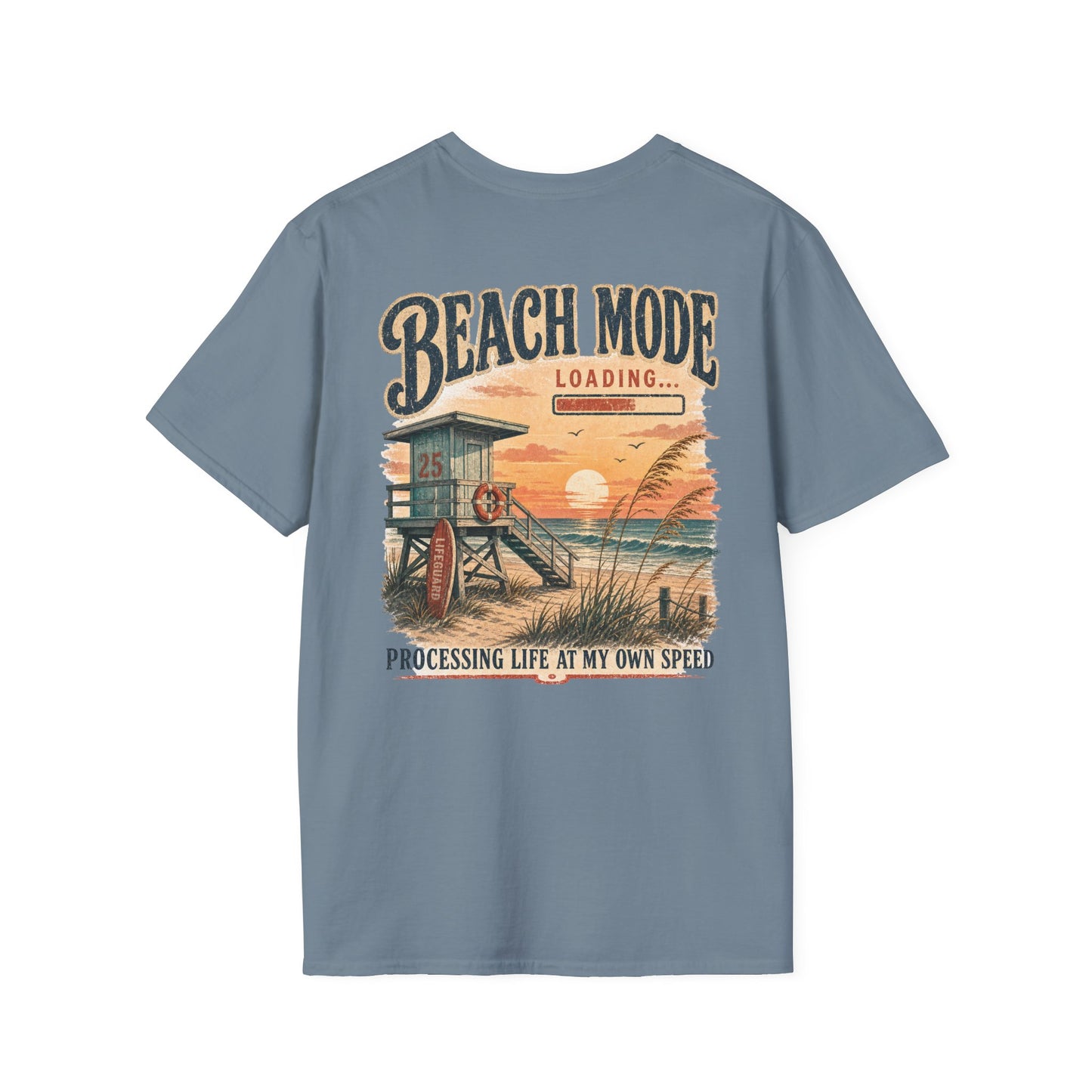 Beach Mode Loading "Processing Life At My Own Speed" Graphic Tee