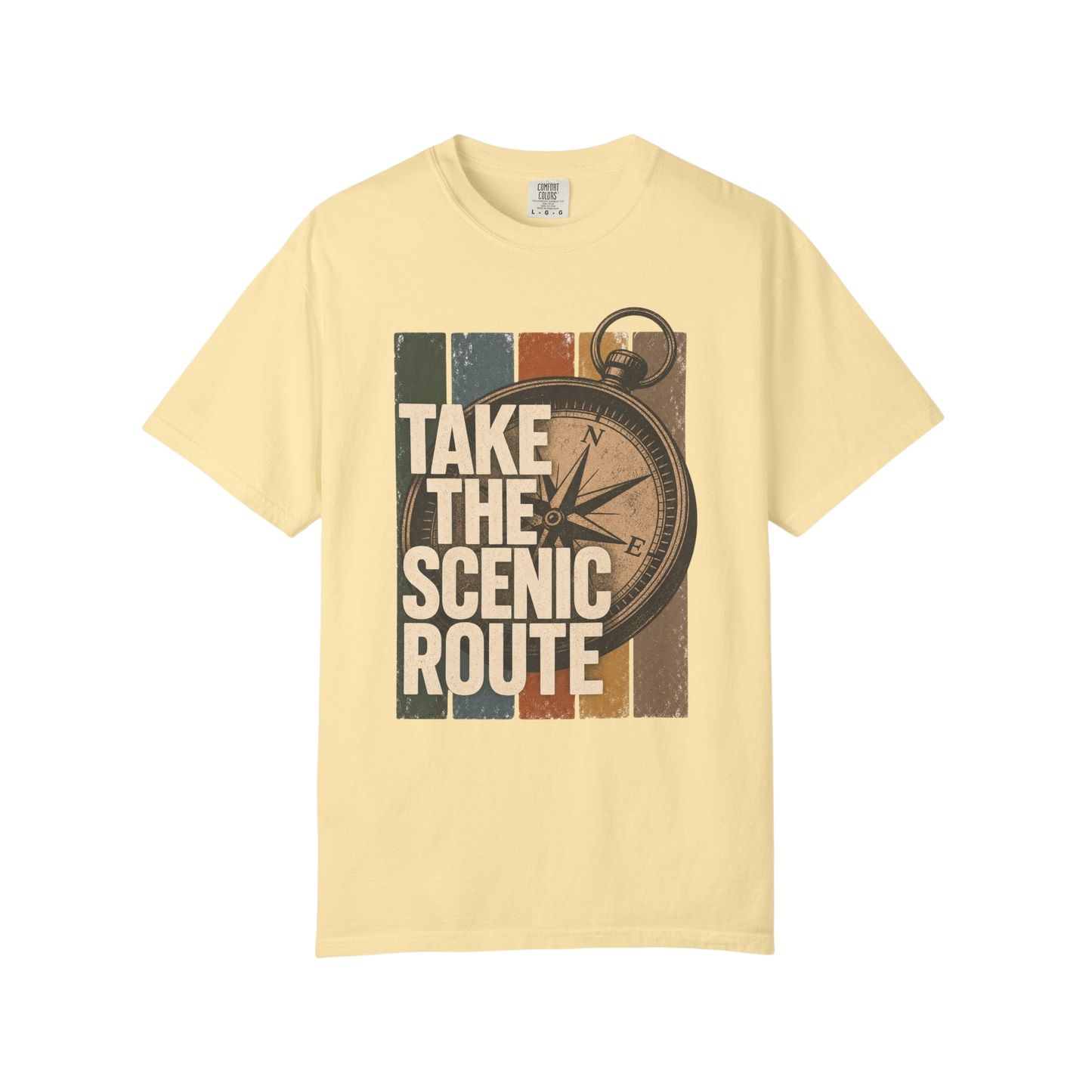 Take the Scenic Route T-Shirt — Vintage Compass Travel Tee