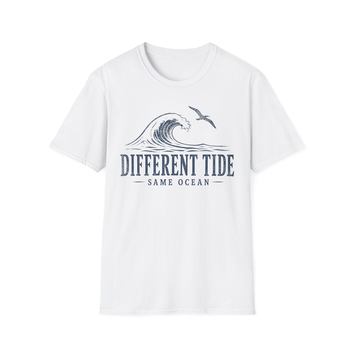Different Tide Wave T-Shirt — 'Different Tide, Same Ocean' Coastal Graphic Tee