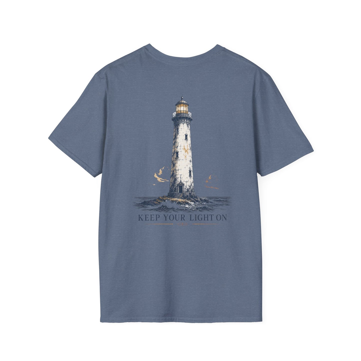 "Keep Your Light On" Vintage Lighthouse Graphic Tee