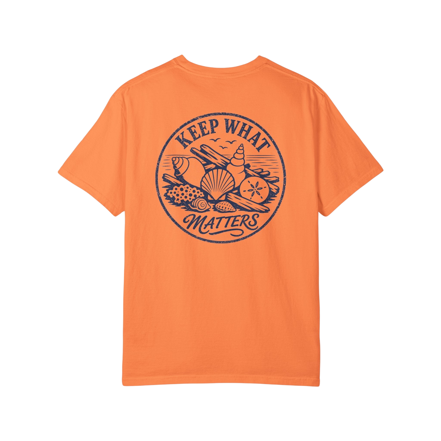 Keep What Matters T-Shirt — Beach Shells Graphic Tee