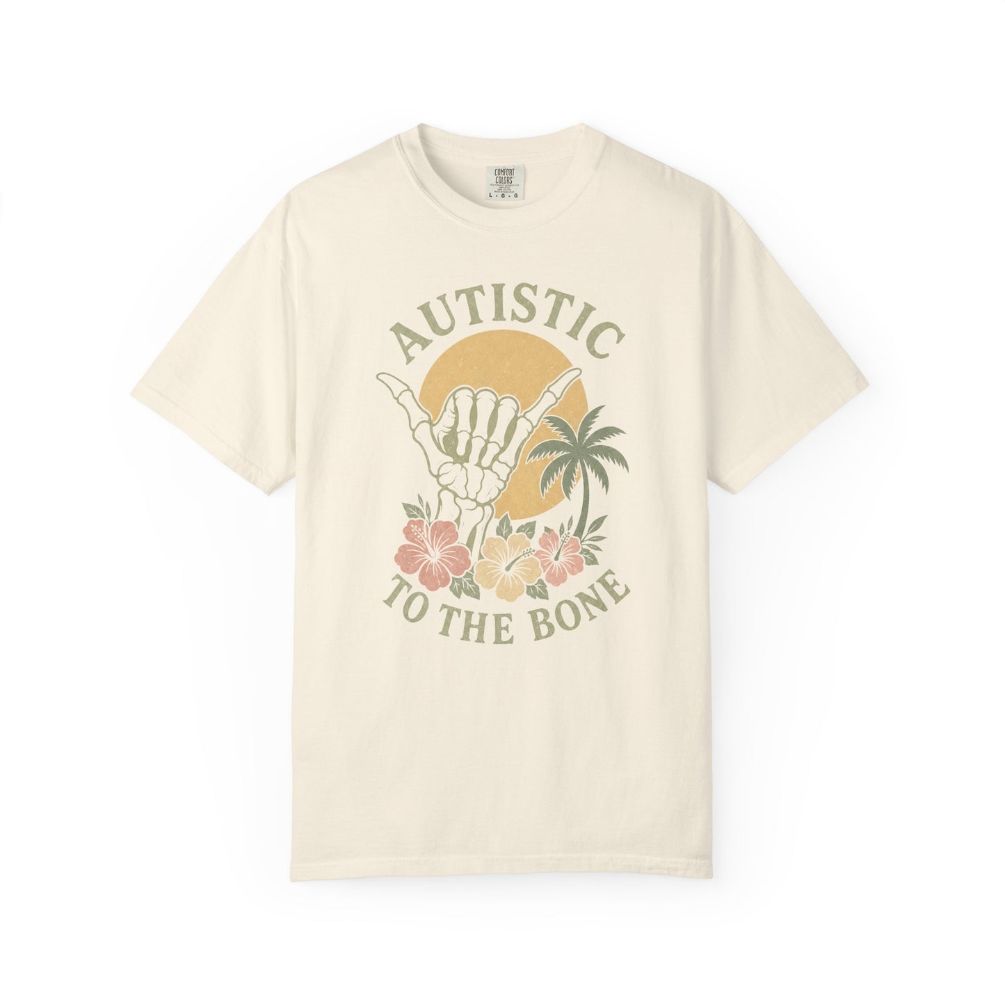 Autistic to the Bone T-Shirt — Retro Surf Shaka Autism Pride Tee